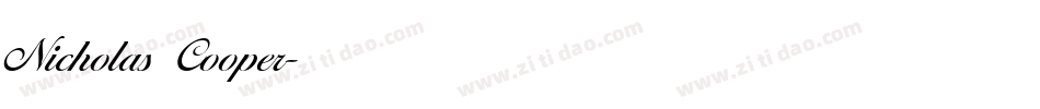 Nicholas Cooper字体转换